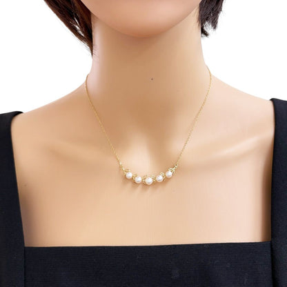 Mikimoto 18K yellow gold necklace with a single Akoya pearl for ladies, weighing 5.8g