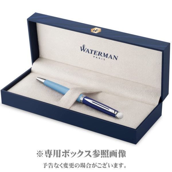 Waterman Metropolitan Essential blue oil-based ballpoint pen with black fine tip refill model 2180129