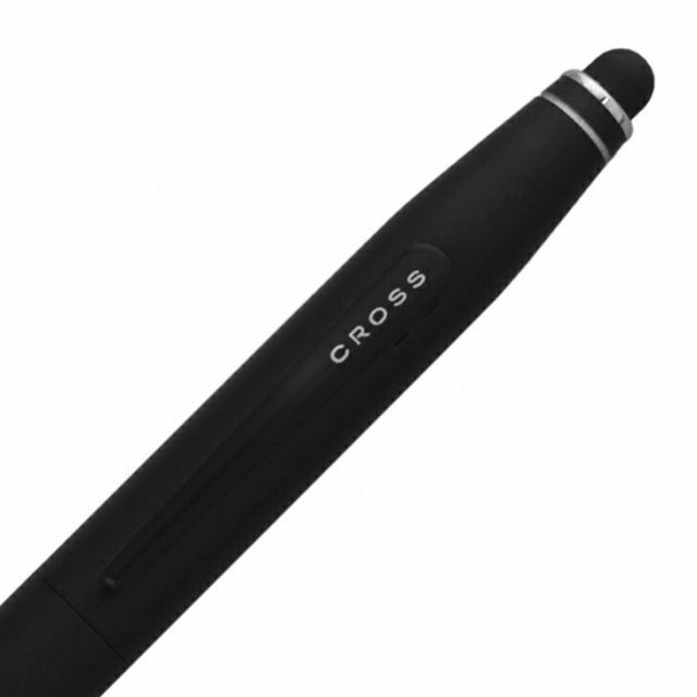 CROSS TEC-2 AT0652-1 Satin Black Ballpoint Pen and Stylus with sleek satin finish and ergonomic design
