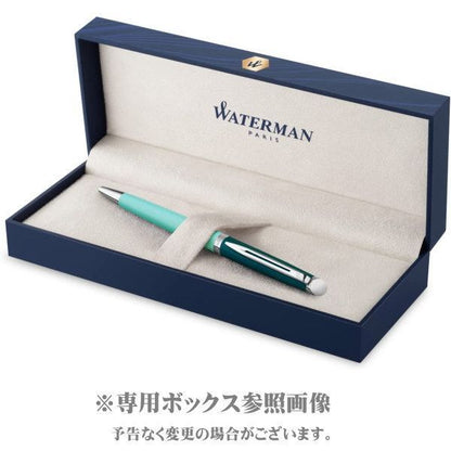Waterman Metropolitan Essential Green CT oil-based ballpoint pen with black fine point and twist mechanism