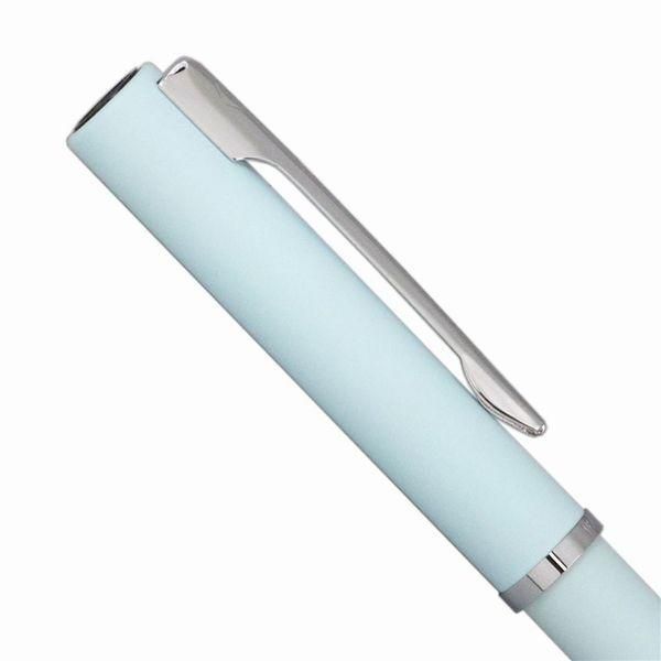 WATERMAN Allure Pastel Blue CT ballpoint pen with silver trim, 137 mm length, shown on white background