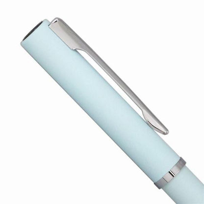WATERMAN Allure Pastel Blue CT ballpoint pen with silver trim, 137 mm length, shown on white background