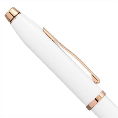 Limited Quantity Cross Gift Set with Rollerball Pen Century II Pearl White Lacquer showing pen and packaging