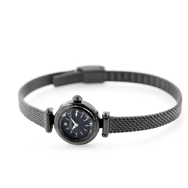 Citizen Kii EG7085-50L ladies wristwatch with blue dial and black stainless steel slide band