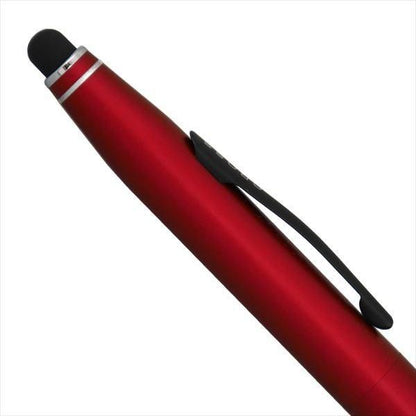 CROSS Metallic Red Ballpoint Pen with Stylus Tech, 136mm length, metal body