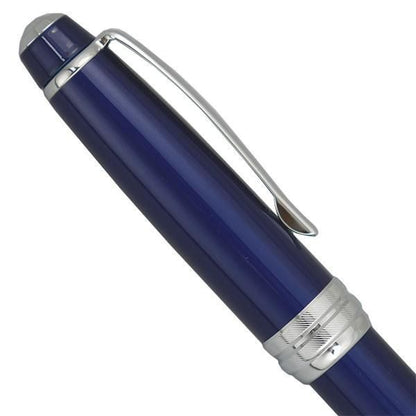 CROSS Bailey Blue ballpoint pen AT0452-12 with twist mechanism, brass and chrome finish, 136mm length