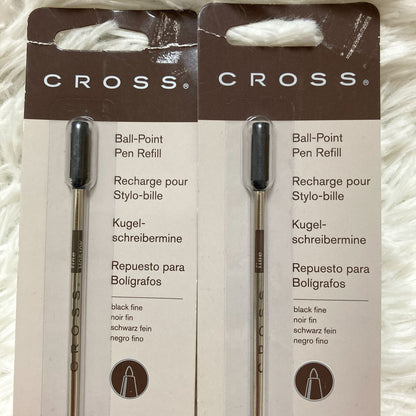 Set of seven CROSS Kuro ballpoint pen refills in black and brown with model numbers 8513 and 8514