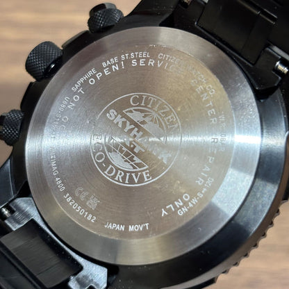 Citizen Promaster Eco-Drive Skyhawk JY8075-51E watch with round stainless steel case and sapphire glass