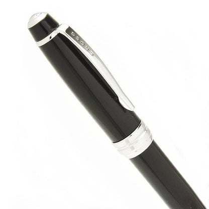 Cross Bailey Black oil-based ballpoint pen with brass and chrome finish and twist-type mechanism