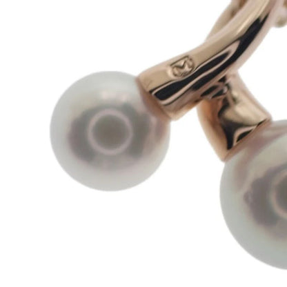 Akoya pearl pendant featuring a 4.1 to 5.1 mm pearl set in K18 pink gold with motif size 11.0 x 10.0 x 5.0 mm