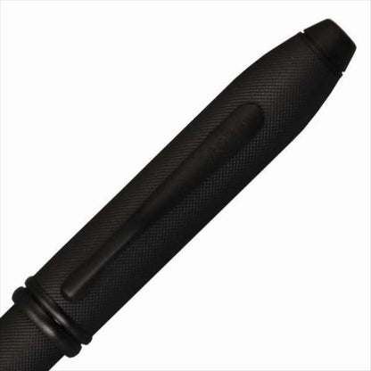 Cross Townsend NAT0042-62 ballpoint pen in midnight black with silver accents and cap