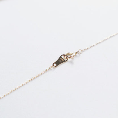 Agete K10 gold necklace featuring a 0.06ct diamond charm with 36cm chain from the early 2000s