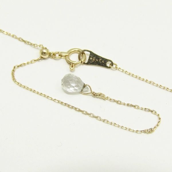 agete pearl necklace made of 10 karat gold K10 weighing 4.1g with adjustable 48cm chain in gold color