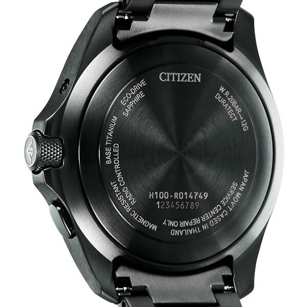 Citizen Promaster Land Eco-Drive radio-controlled watch AT6085-50E with black dial and super titanium black band