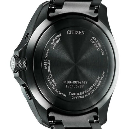 Citizen Promaster Land Eco-Drive radio-controlled watch AT6085-50E with black dial and super titanium black band