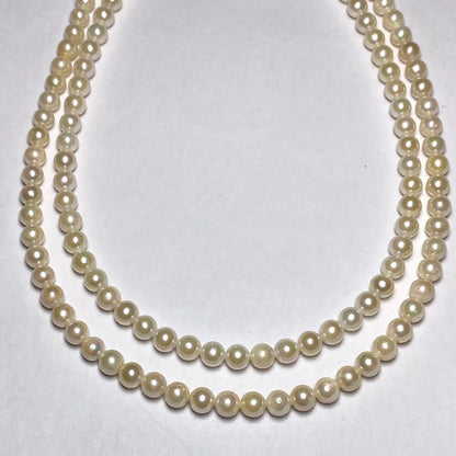 Akoya Pearl 2-Strand Necklace featuring 5.5-6.0mm pearls with approx 42cm inner length