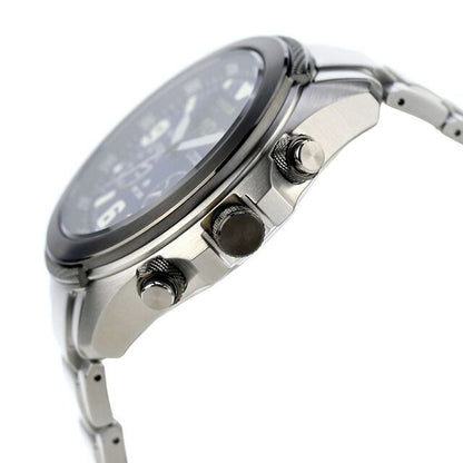 Citizen Promaster Land 35th Anniversary limited model watch JV1006-51L with black and blue dial and silver stainless steel band