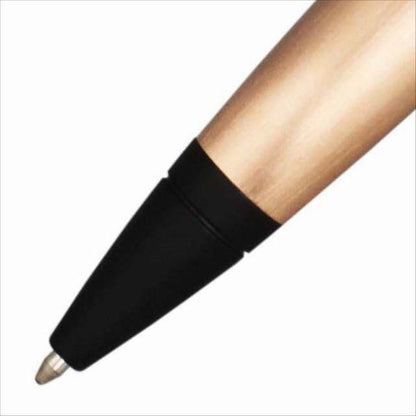 Cross Ballpoint Pen Karei NAT0112-27 Amber with rose gold plating and matte finish twist mechanism