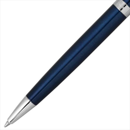WATERMAN Metropolitan Essential Metallic Blue ballpoint pen with a 135mm length and 9mm shaft diameter