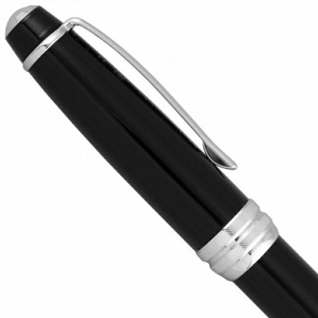CROSS Bailey AT0452-7 black ballpoint pen with brass barrel, chrome accents, and lacquer finish