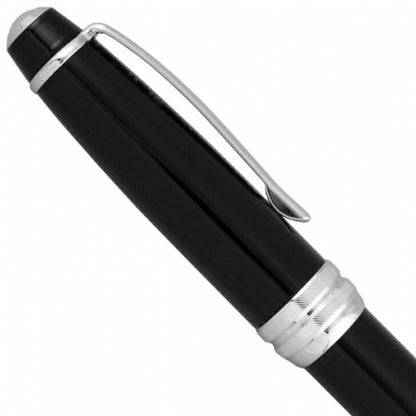 CROSS Bailey AT0452-7 black ballpoint pen with brass barrel, chrome accents, and lacquer finish