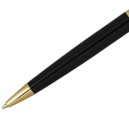 Waterman Metropolitan Essential Black GT oil-based ballpoint pen, 135mm length, black with gold trim