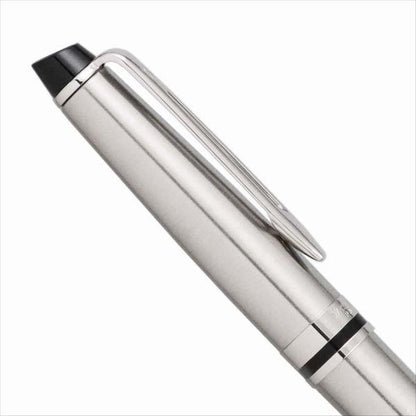 Waterman Expert Essential Metallic CT Ballpoint Pen with silver trim and metallic finish, 142mm length