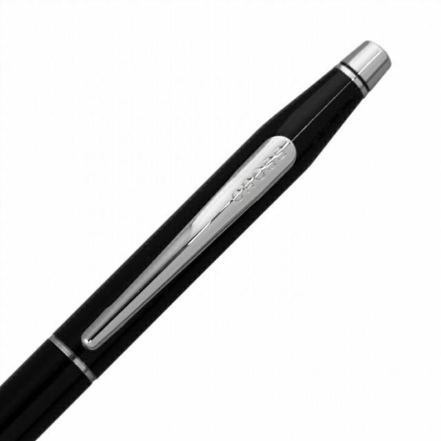 Cross Kuro Classic Century AT0082-77 black lacquer ballpoint pen with brass base and twist mechanism