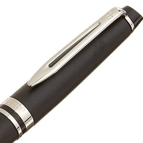 Waterman Expert Essential ballpoint pen in matte black with chrome trim and twist mechanism