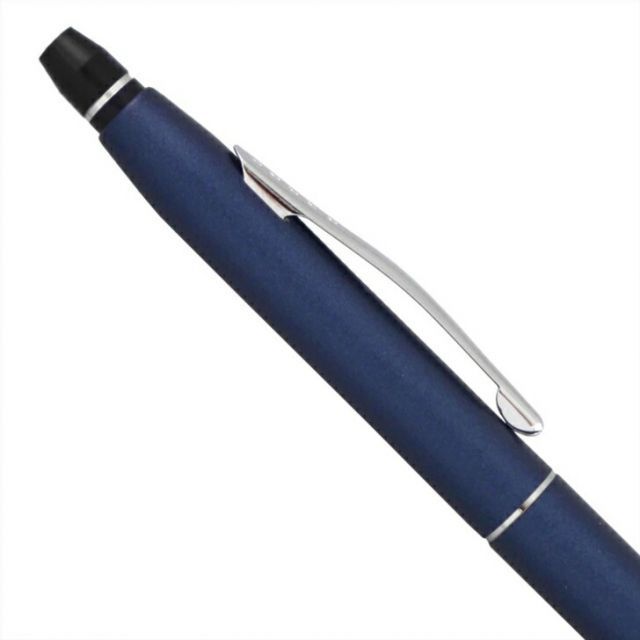 CROSS Click AT0622-121 Midnight Blue Ballpoint Pen with brass body and stainless steel clip in included box