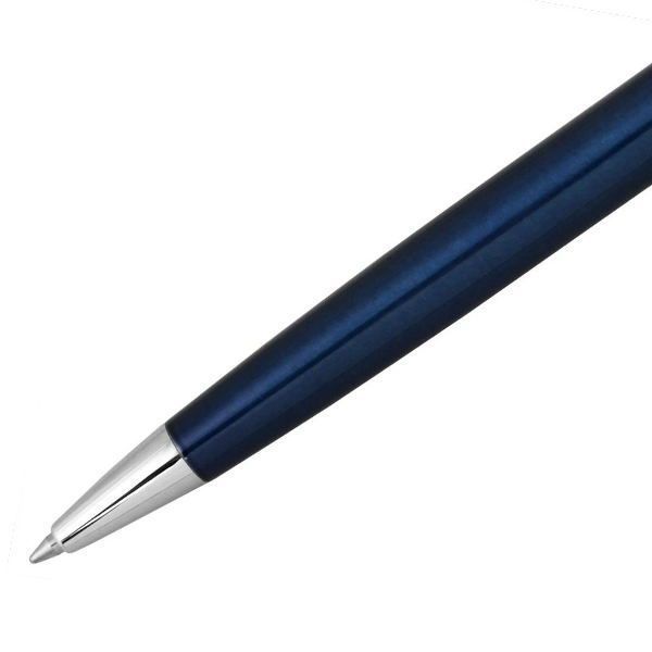 Waterman Metropolitan Essential Metallic Blue CT oil-based ballpoint pen with metallic finish and clip