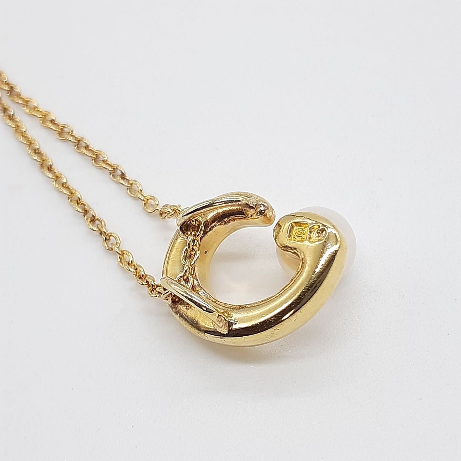 Tasaki necklace with gold coated SILVER 925 featuring an Akoya pearl on a 41cm chain with extender