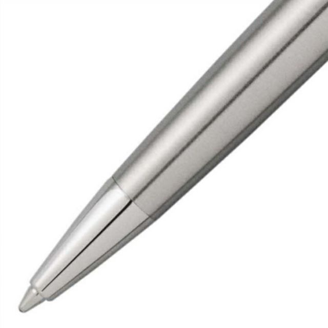 Waterman Metropolitan Essential Stainless Steel Ballpoint Pen CT S0920460 with silver finish and clip