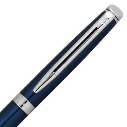 Waterman Metropolitan Essential Metallic Blue CT oil-based ballpoint pen with metallic finish and clip