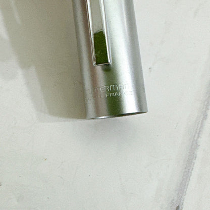 Waterman EF fountain pen with sleek black body and silver trim shown on white background