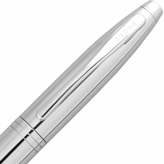 Cross Kuro Calais AT0112-1 pure chrome ballpoint pen with twist mechanism and smooth finish