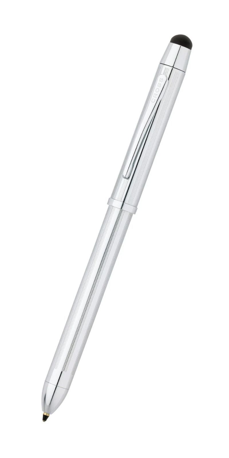 CROSS Texree Kuro AT0090-1 multifunction pen with chrome body featuring black and red ballpoint pens and 0.5mm pencil