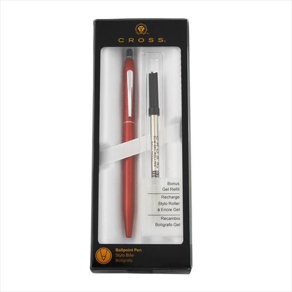 CROSS Ballpoint Pen Click Red model AT0622S-119 with 139mm length and slim 8mm diameter