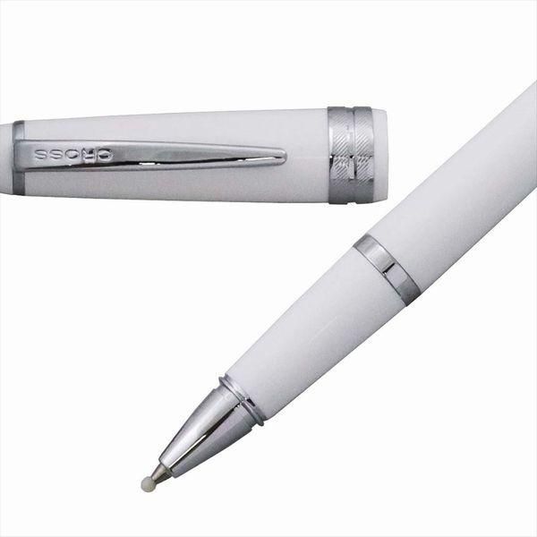 Cross Bailey Light white ballpoint pen with gift box and refill set, sleek design, 136-153mm length