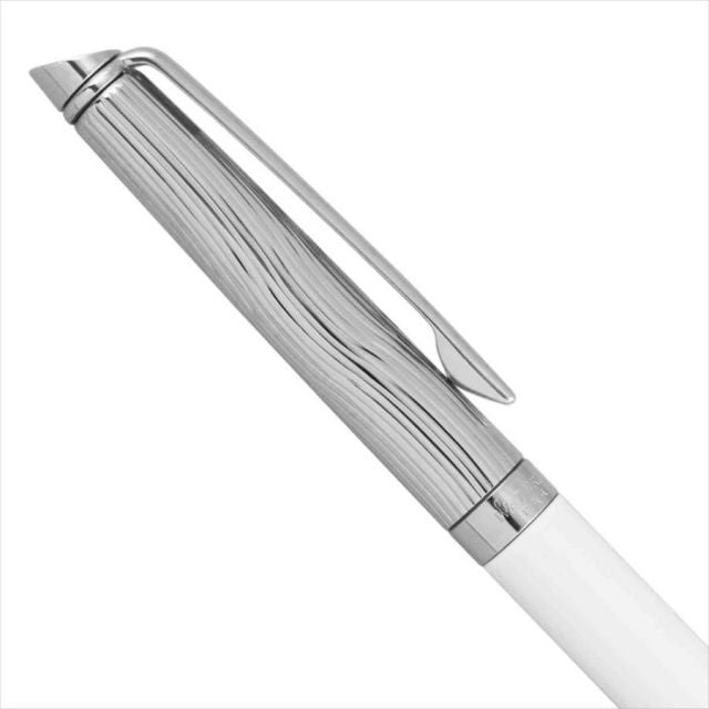 Waterman Metropolitan DX White CT ballpoint pen S2258372 with white barrel and chrome trim