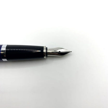 CROSS Bailey Blue Fountain Pen with Medium Nib and resin body, total length 193 mm