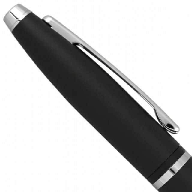 CROSS Kuro AT0112-14 matte black ballpoint pen with brass and chrome twist mechanism