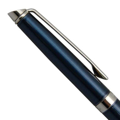 WATERMAN Metropolitan Essential Metallic Blue ballpoint pen with a 135mm length and 9mm shaft diameter