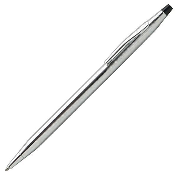 Cross Classic Century Chrome ballpoint pen 3502 with silver barrel and black ink refill
