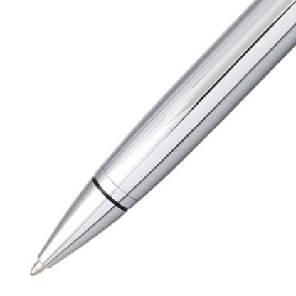 Cross Coventry NAT0662-7 chrome ballpoint pen with brass base and twist mechanism, 5.5 inches closed