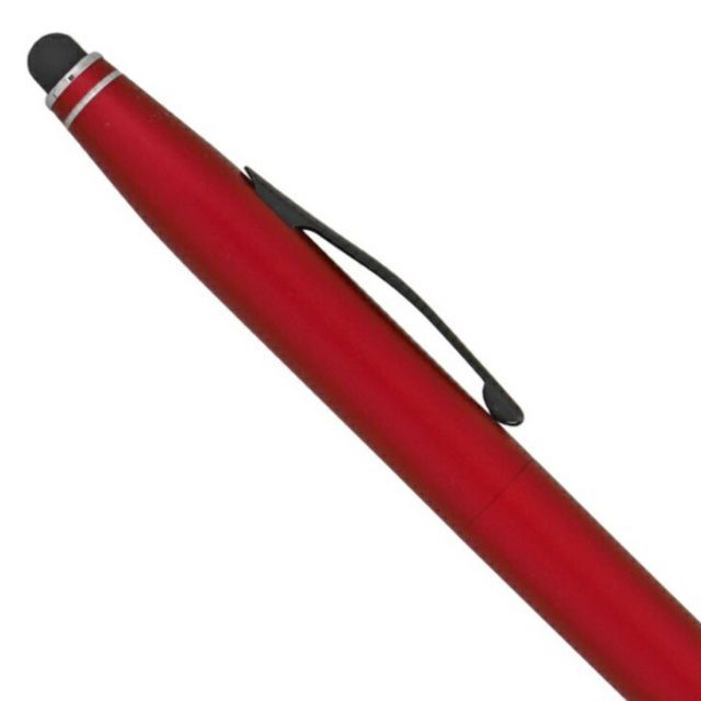 CROSS CrossTech 2 AT0652-8 metallic red ballpoint pen with stylus featuring brass barrel and stainless steel clip