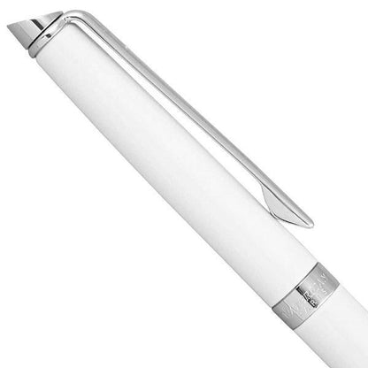 Waterman Metropolitan Essential White Oil-based Ballpoint Pen with lacquer body and nickel palladium clip
