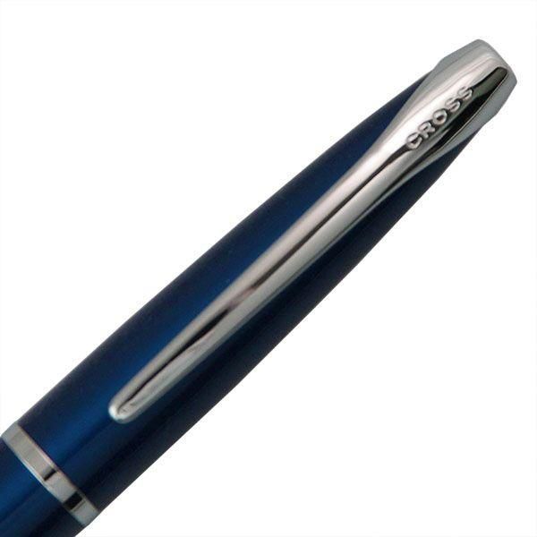 Cross Ballpoint Pen ATX model 882-37 translucent blue barrel with silver clip and black tip