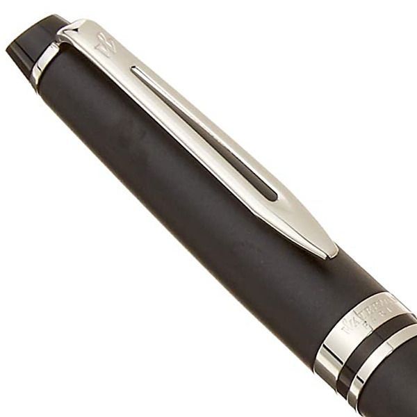 Waterman Expert Essential ballpoint pen in matte black with chrome trim and twist mechanism