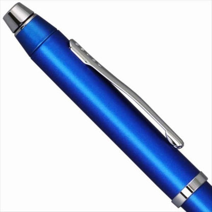 Cross Texree NAT0090-8ST metallic blue ballpoint pens with black and red ink plus 0.5mm mechanical pencil
